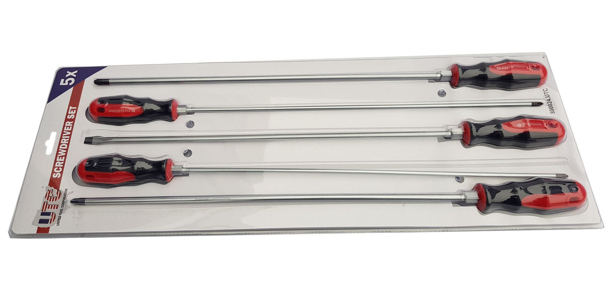 SCREWDRIVER SET | LONG TYPE | 450 MM | PH / PZ / SL | 5 PCS. (SK5024)