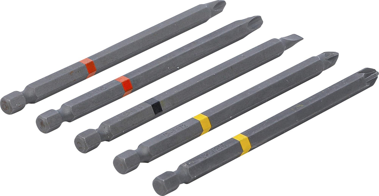 BIT-SET | 6.3 MM (1/4") DRIVE | CROSS SLOT PH, CROSS SLOT PZ, SLOT SL | LENGTH 110 MM | 5 PCS. (4832)