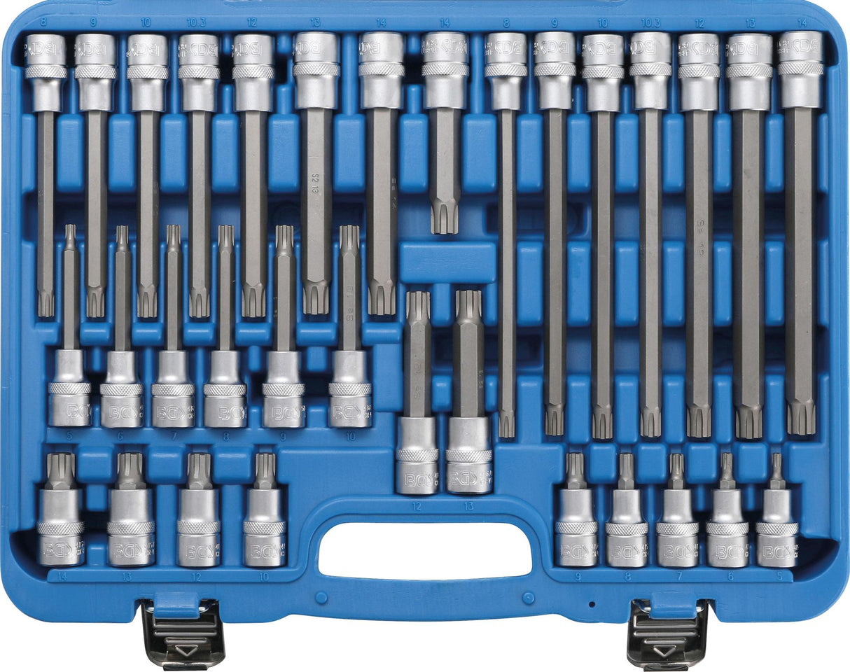 BIT SOCKET SET | 12.5 MM (1/2") DRIVE | SPLINE (FOR RIBE) | 32 PCS. (5183)