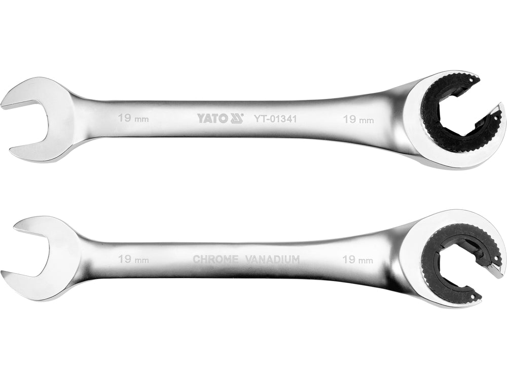 FLARE NUT RATCHET WRENCH 19MM (YT-01341)