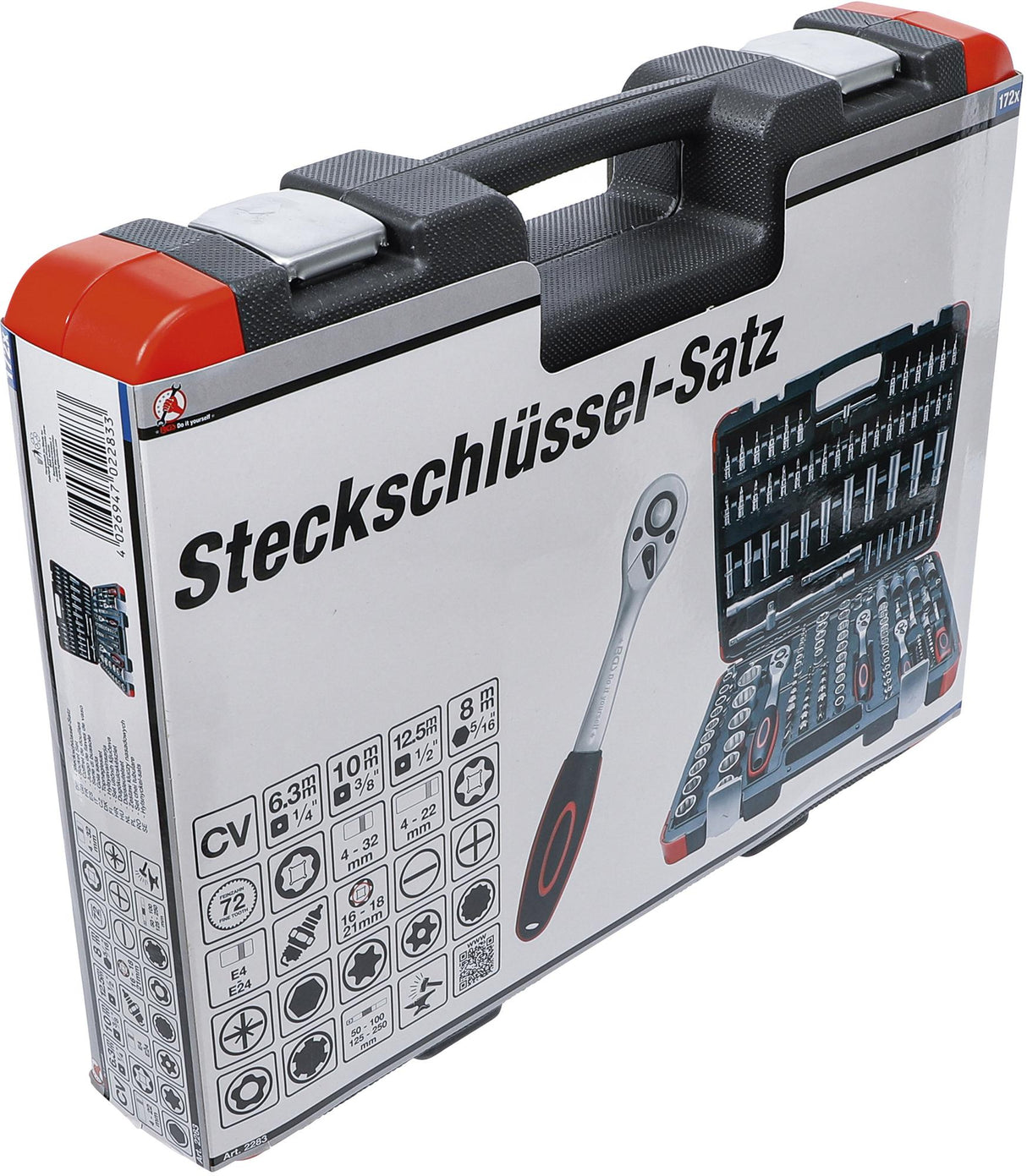 SOCKET SET | 6.3 MM (1/4") / 10 MM (3/8") / 12.5 MM (1/2") DRIVE | 172 PCS. (2283)