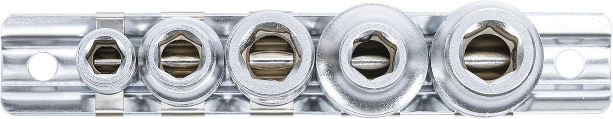 BIT ADAPTOR SET WITH RETAINING BALL | 6.3 MM (1/4") / 10 MM (3/8") / 12.5 MM (1/2") DRIVE | 5 PCS. (70103)