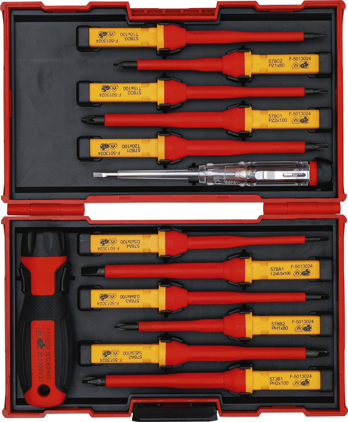 VDE SCREWDRIVER SET | WITH INTERCHANGEABLE BLADES | 13 PCS. (35814)