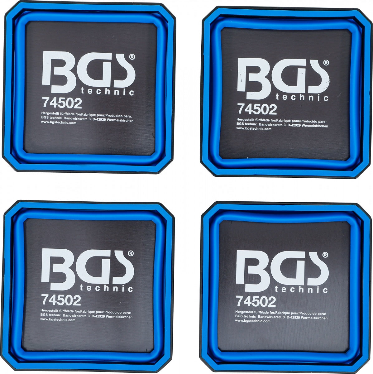 MAGNETIC SHELL SET | SILICONE | FOLDABLE | 115 X 115 X 50 MM | 4 PCS. (74502B)