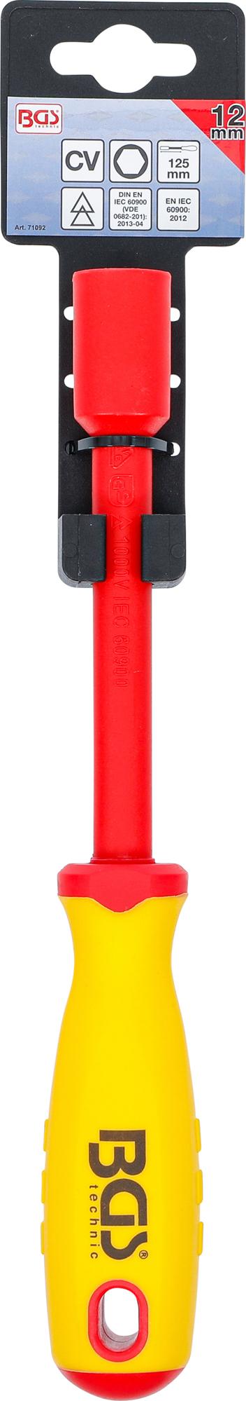 VDE SOCKET SCREWDRIVER | HEXAGON | 12 MM | BLADE LENGTH 125 MM (71092)