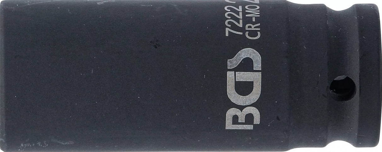 IMPACT SOCKET HEXAGON, DEEP | 12.5 MM (1/2") DRIVE | 22 MM (7222)