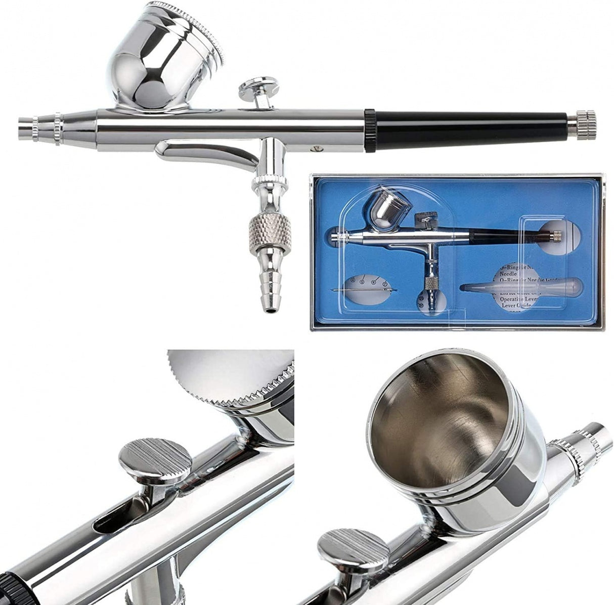 GRAVITY FEED AIRBRUSH SET | DOUBLE ACTION (AB4B)
