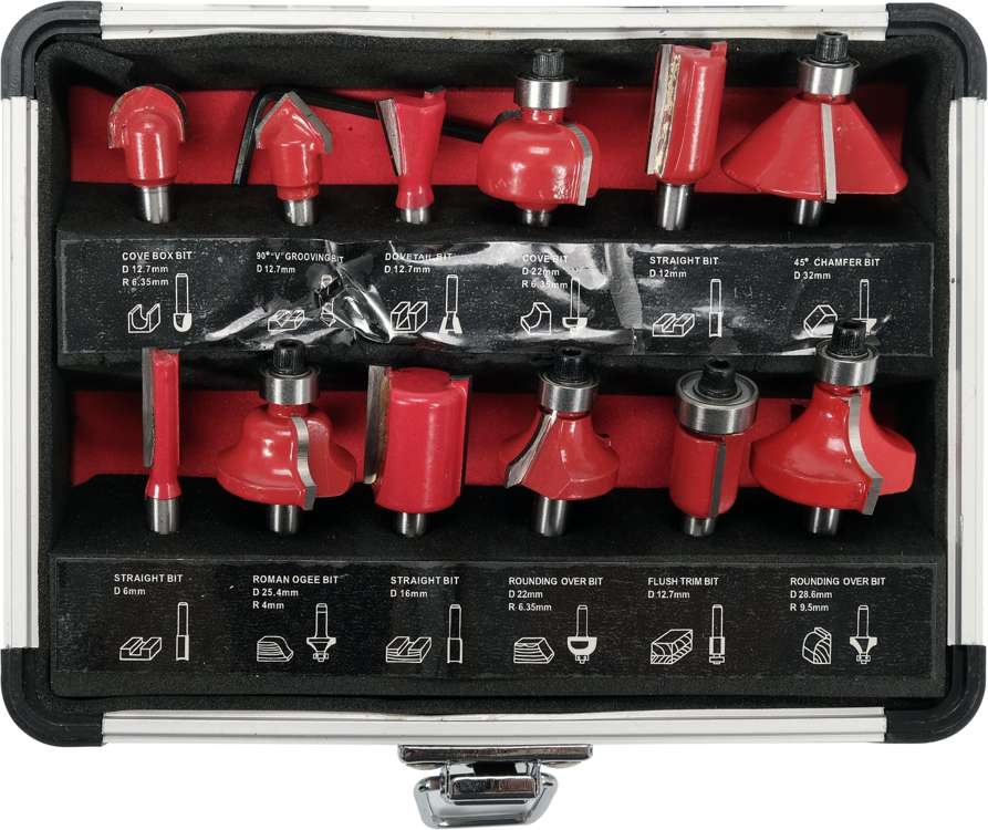 ROUTER BIT SET OF 12 PCS (YT-68006)