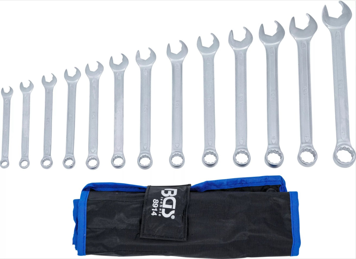 COMBINATION SPANNER SET | OPEN END WITH RATCHET FUNCTION | 8 - 21 MM | 13 PCS. (8914)