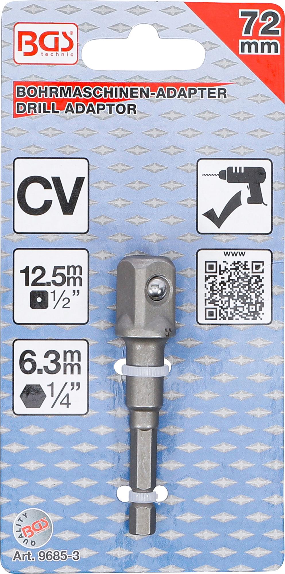 ELECTRIC DRILL ADAPTOR | 6.3 MM (1/4") DRIVE / 12.5 MM (1/2") (9685-3)
