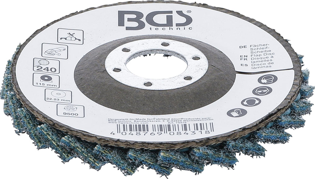 FLAP DISC | NON-WOVEN | Ø 115 MM | GRAIN SIZE 240 (74475)