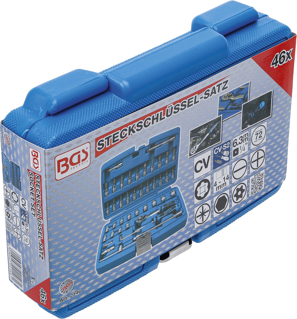 SOCKET SET | 6.3 MM (1/4") DRIVE | 46 PCS. (2146)