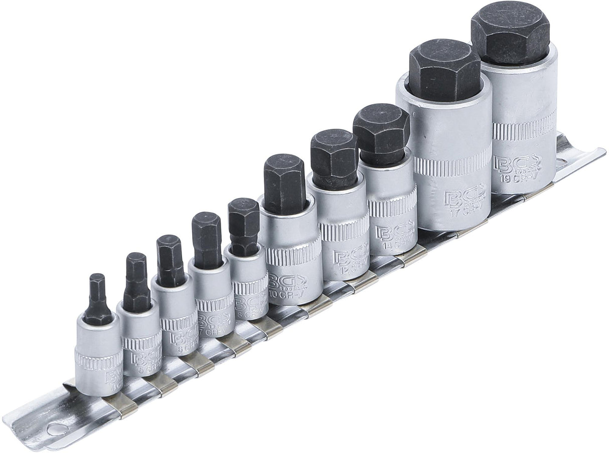 BIT SOCKET SET | EXTRA SHORT | INTERNAL HEXAGON 4 - 19 MM | 10 PCS. (5099)