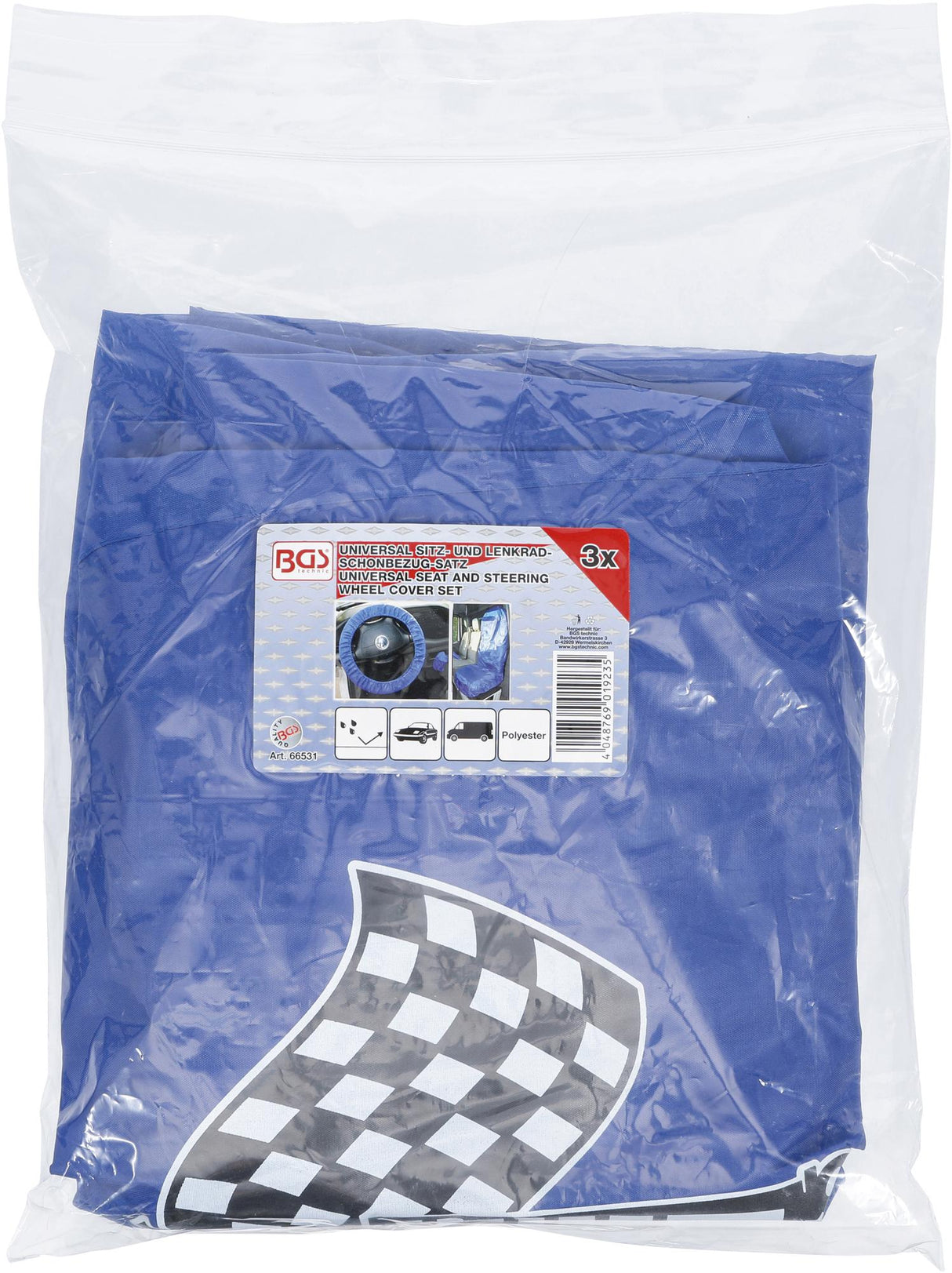 PROTECTIVE SEAT AND STEERING WHEEL COVER | UNIVERSAL | POLYESTER (66531)