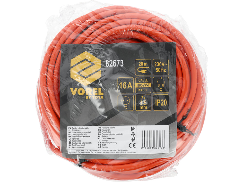GARDEN EXTENSION CABLE 20M /ORANGE/ (82673)