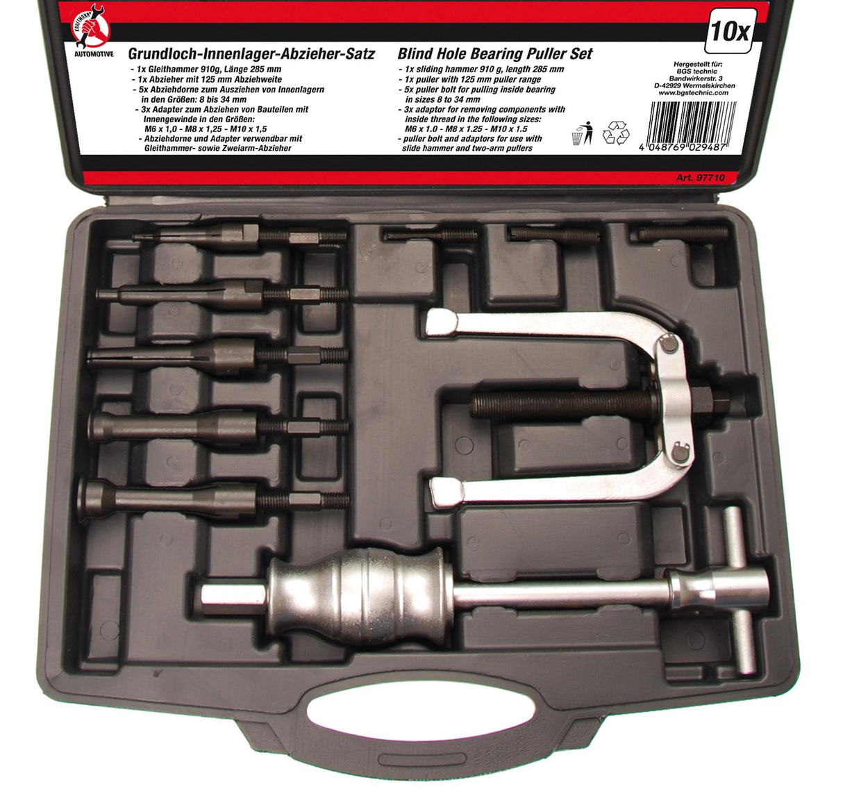 BLIND HOLE BEARING PULLER SET | 11 PCS. (97710)