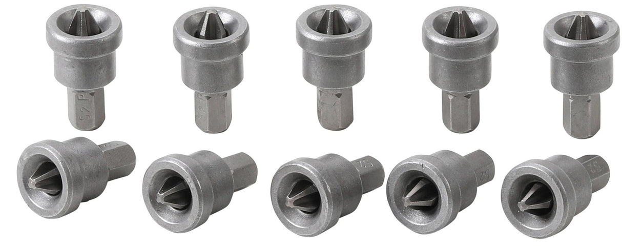 BIT SET WITH DEPTH STOP | FOR PLASTERBOARD | 6.3 MM (1/4") DRIVE | CROSS SLOT PH 2 | 10 PCS. (50408)