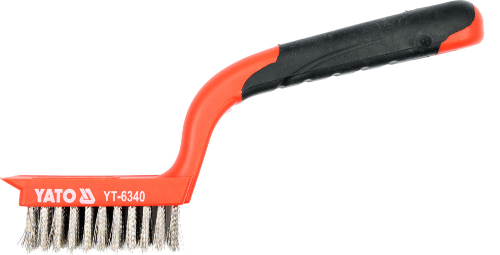 WIRE BRUSH 5X11 ROWS L=180MM W. SCRAPER (YT-6340)