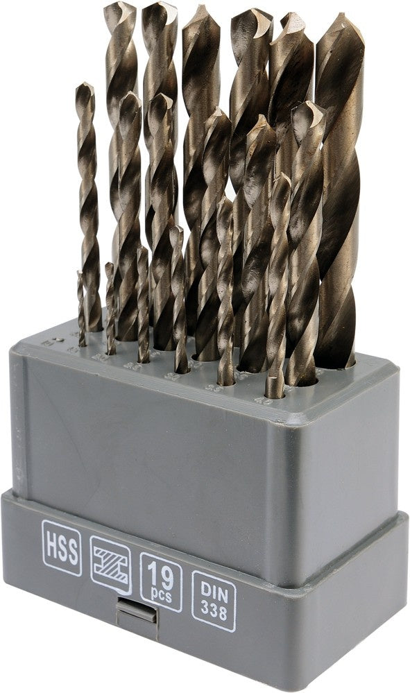 METAL DRILL BIT SET HSS | 1-10 MM | 19 PCS. (SK38214)