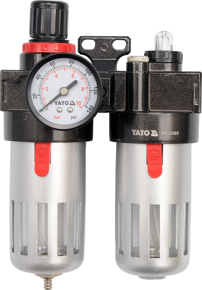 AIR REGULATOR W/LUBRICATIOR,GAUGE&FILTER (YT-2385)