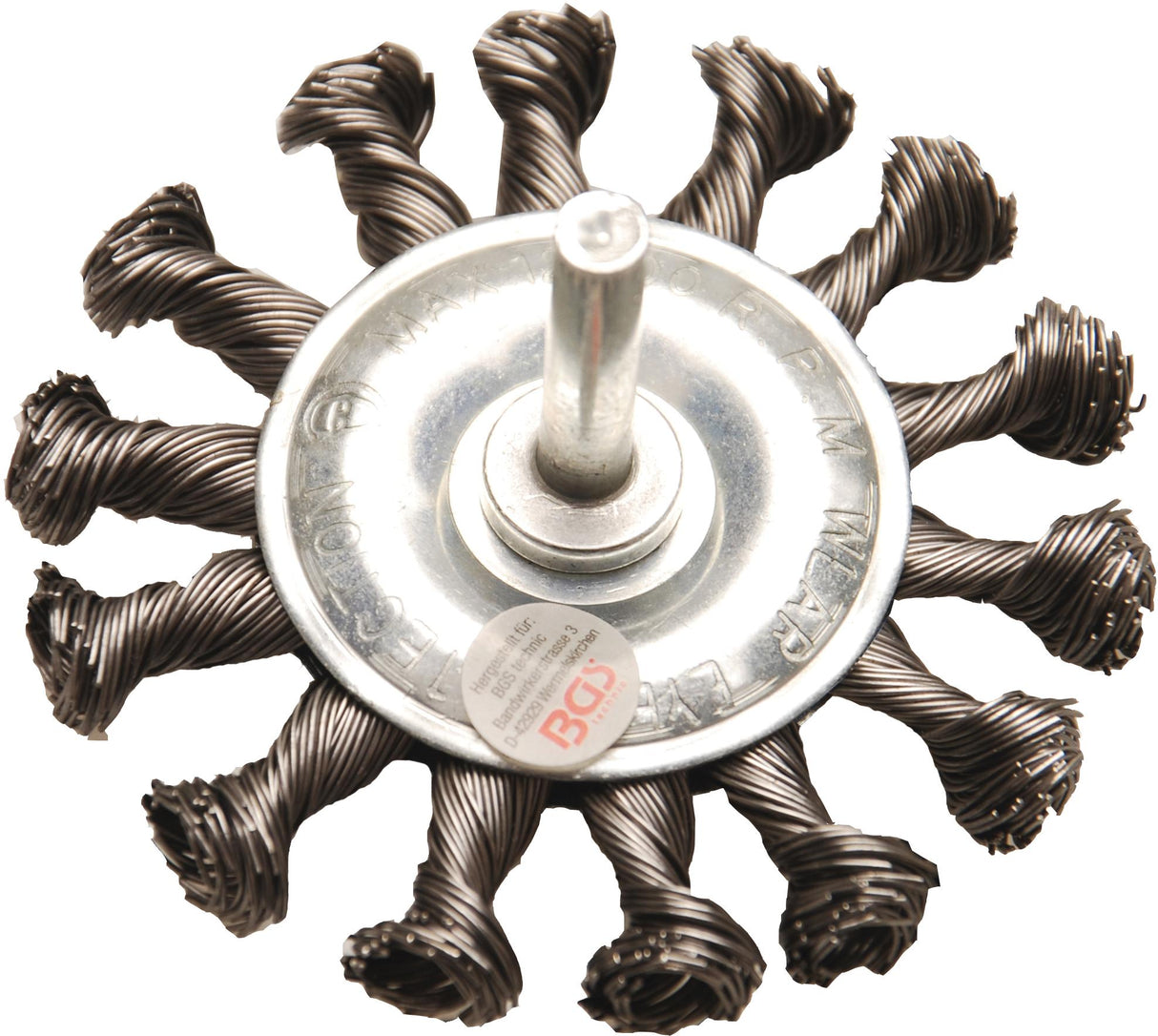 DISC BRUSH | DRIVE SHAFT 6 MM | KNOTTED | Ø 75 MM (3982)