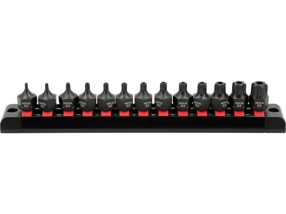 IMPACT SOCKETS WITH TORX HOLES | T10 - T70 | 3/8" | 13 PCS (YT-10668)