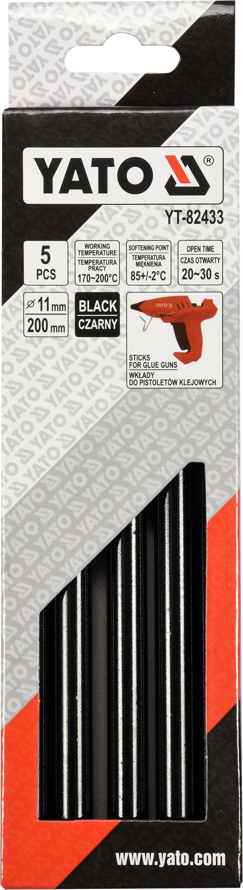 GLUE STICKS 11*200MM 5PCS BLACK (YT-82433)