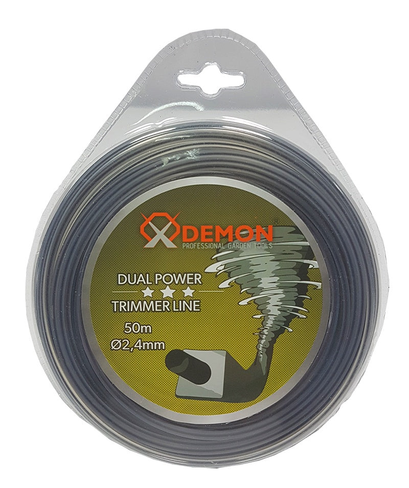 TRIMMER LINE FOR GRASS | SQUARE / REINFORCED | 2.4 MM X 50 M (M830840)