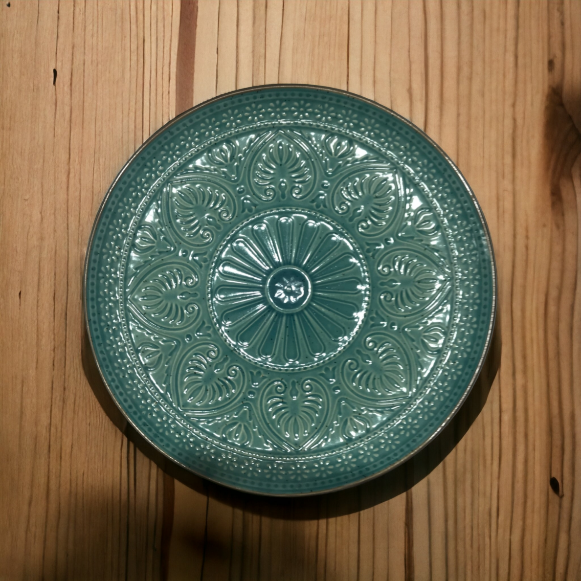PLATE SALSA | GREEN | GLOSSY | CERAMIC | Ø21CM (69987)