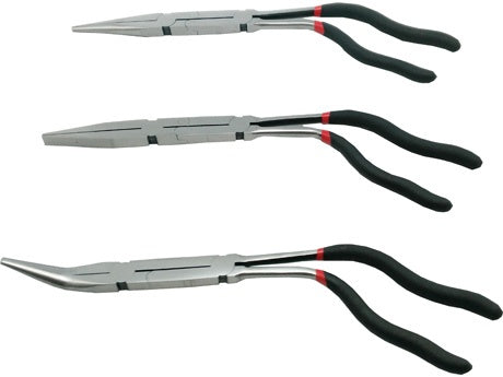PLIERS SET | DOUBLE JOINT / ANGLED HANDLES | 325 MM | 3 PCS. (PGP03)