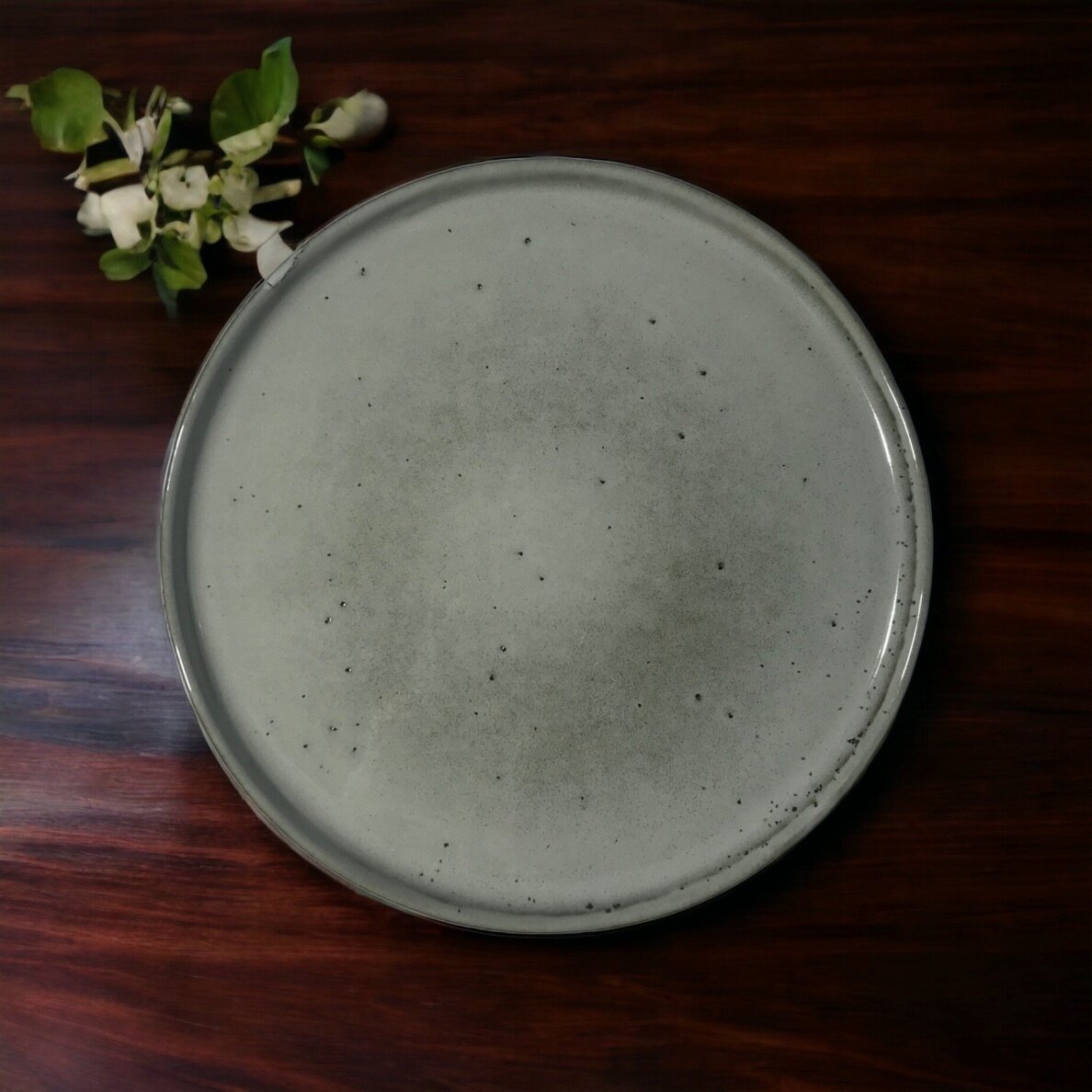 PLATE STEPP | GREY | GLOSSY | CERAMIC | Ø21.5CM (69991)