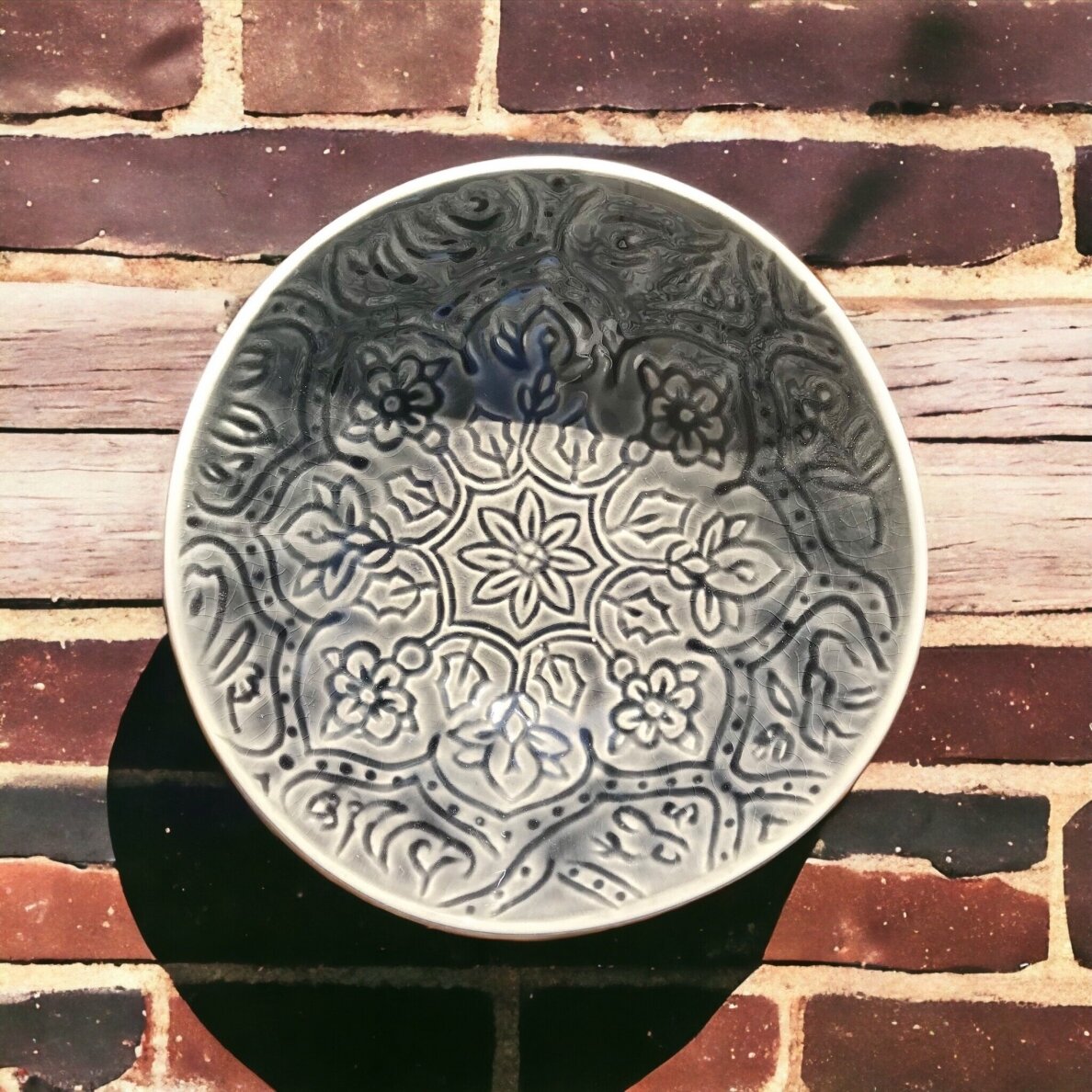 BOWL MOSH | GREY | GLOSSY | CERAMIC | Ø18CM | H5.5CM (69995)