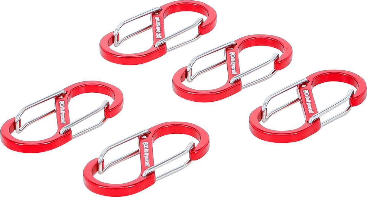DOUBLE SNAP HOOK ASSORTMENT | ALUMINIUM | 5 PCS. (85785)
