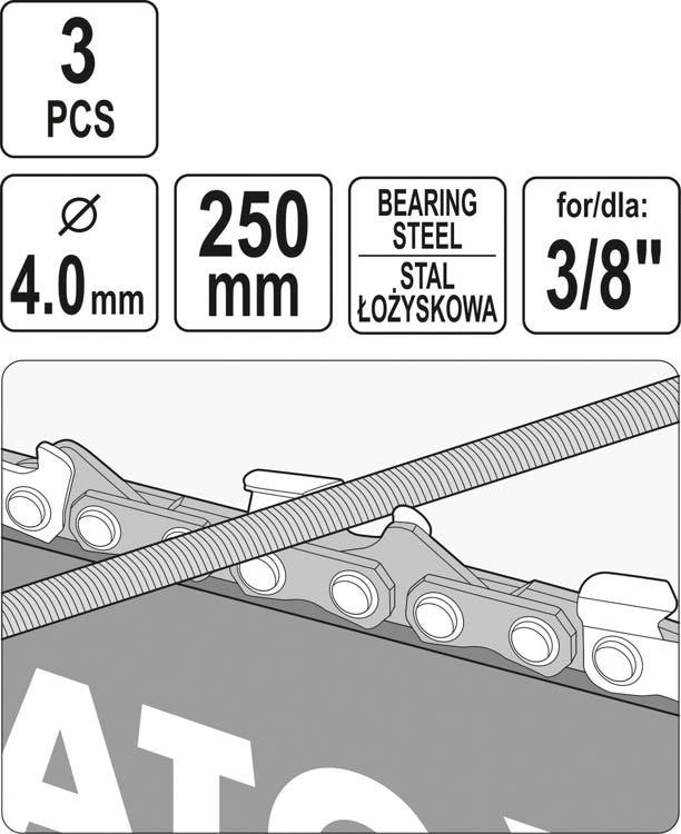 CHAIN SAW FILE ROUND 4,0MM (YT-85025)