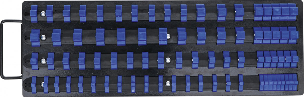 SLIP-ON RAIL SET FOR SOCKETS | WITH 80 CLIPS | FOR SOCKETS 6.3 MM (1/4") | 10 MM (3/8") | 12.5 MM (1/2") (6871)