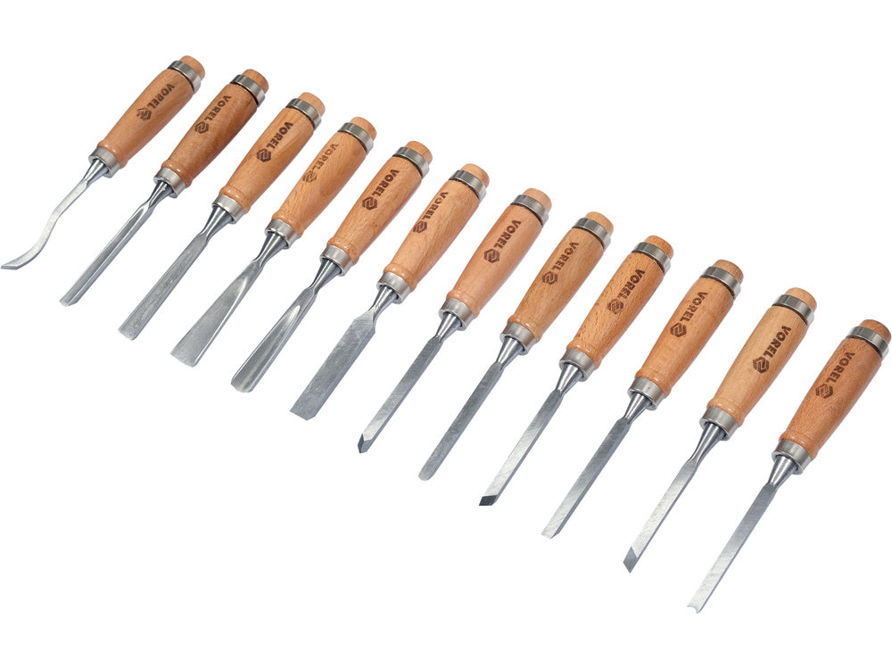 WOOD CARVING CHISEL SET 12 PCS. (25570)