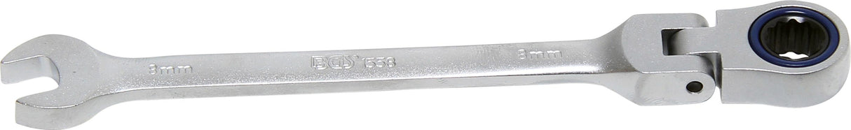 FLEX HEAD RATCHET WRENCH 72 TEETH CR-V 8 MM (1558)