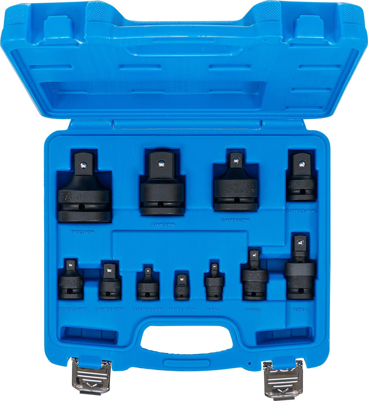 IMPACT ADAPTOR AND UNIVERSAL JOINT SET | 6.3 MM (1/4") - 25 MM (1") | 11 PCS. (25140)