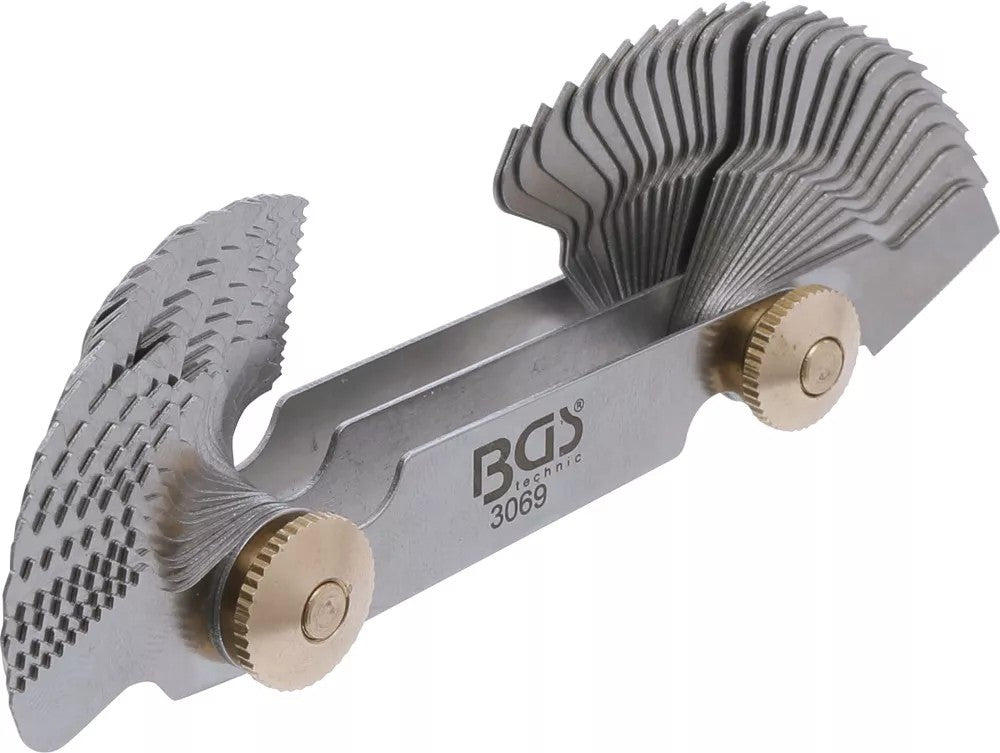 TWIN SCREWPITCH GAUGE, 52 BLADES | METRIC 0.25 - 6.0 MM, WHITWORTH 4G - 62G (3069)