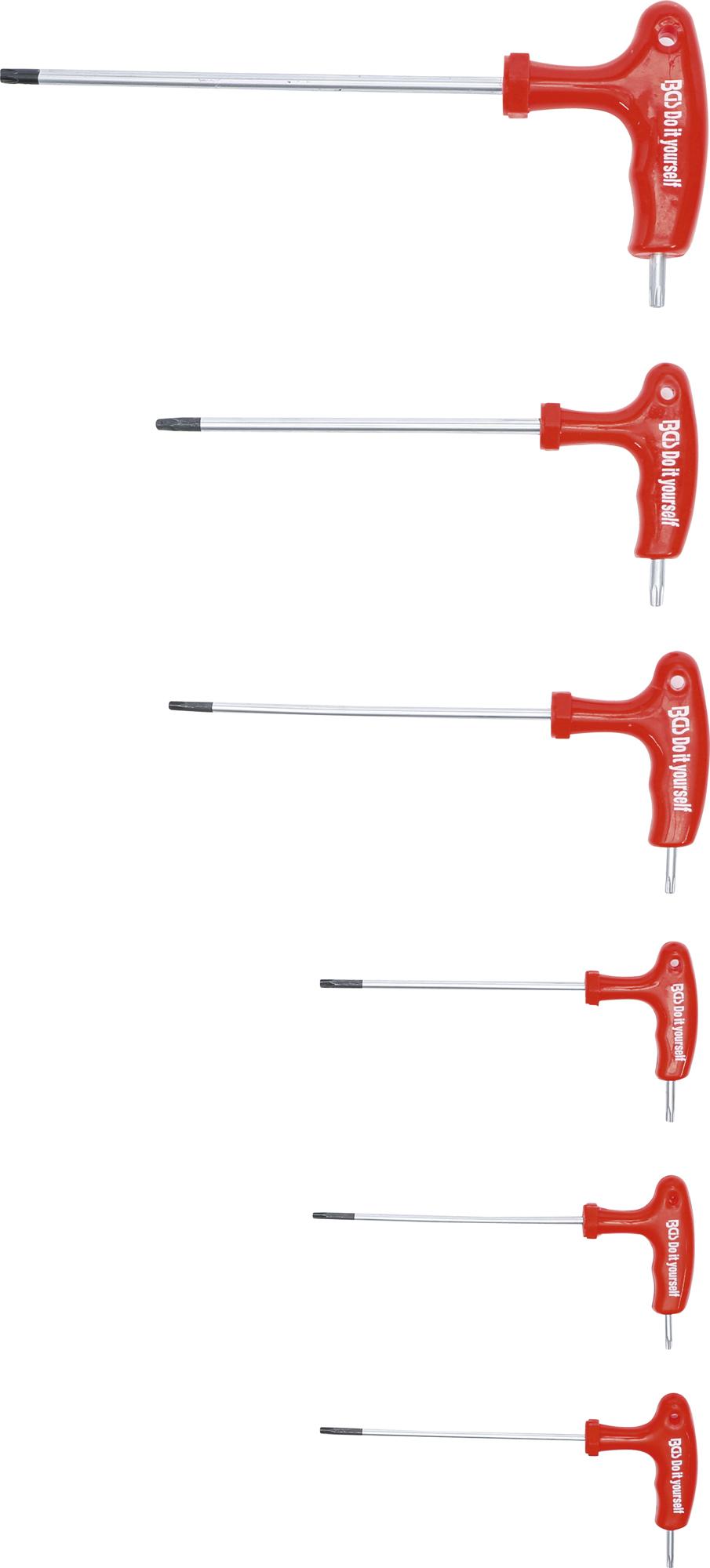 T-HANDLE L-TYPE WRENCH SET | T-STAR TAMPERPROOF (FOR TORX) | T10 - T40 | 6 PCS. (7830)