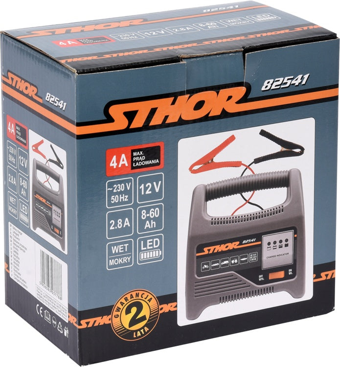 BATTERY CHARGER 12V 4A 60AH LED (82541)
