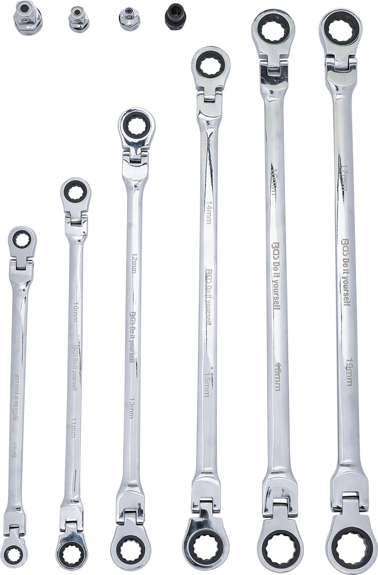 DOUBLE SWIVEL HEAD RATCHET WRENCH SET | 8 - 19 MM | 10 PCS. (91541)