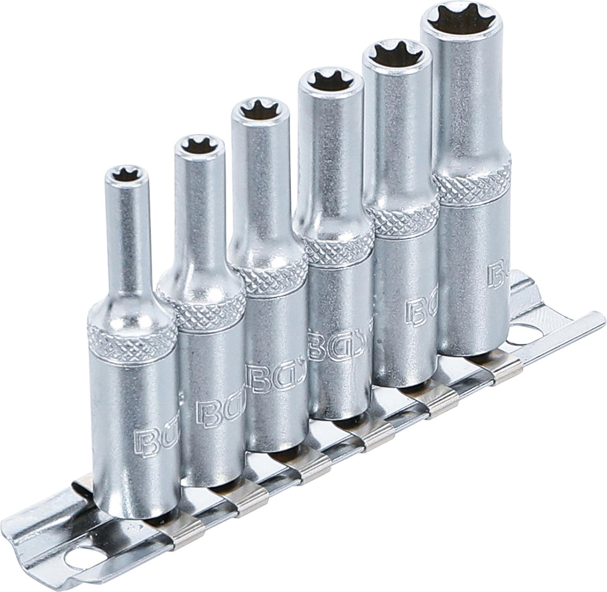 SOCKET SET, E-TYPE, DEEP | 6.3 MM (1/4") DRIVE | E4 - E10 | 6 PCS. (6403)