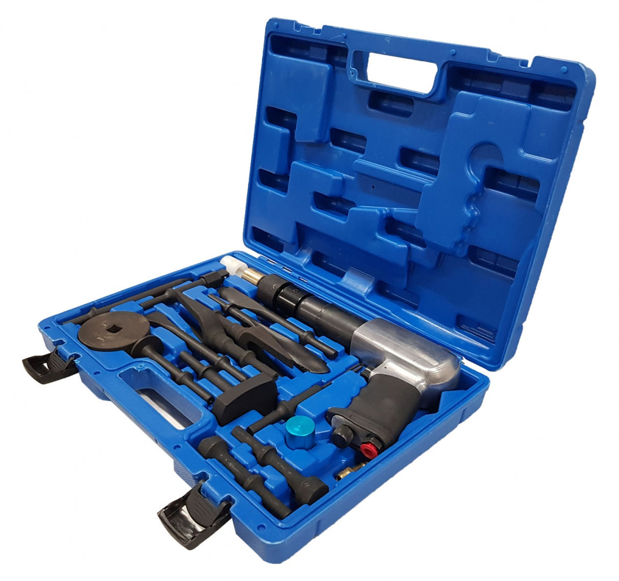 VIBRO / IMPACT CHISEL / PUNCH / REMOVER SET WITH PNEUMATIC HAMMER | 16 PCS. (H2316)