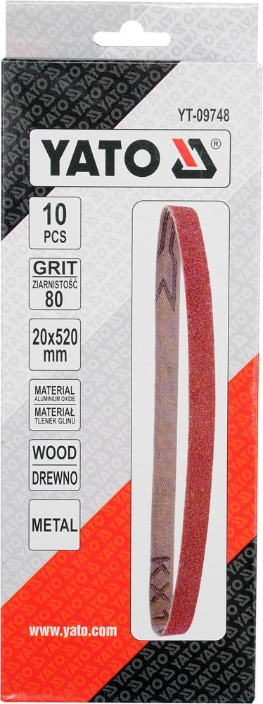 SANDING BELT P80 SIZE 20X520MM (YT-09748)