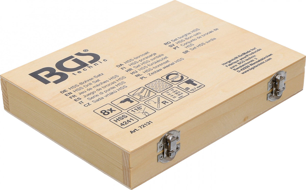 METAL DRILL BIT SET | 14-25.5 MM | HSS (4241) | 8 PCS. (72131)