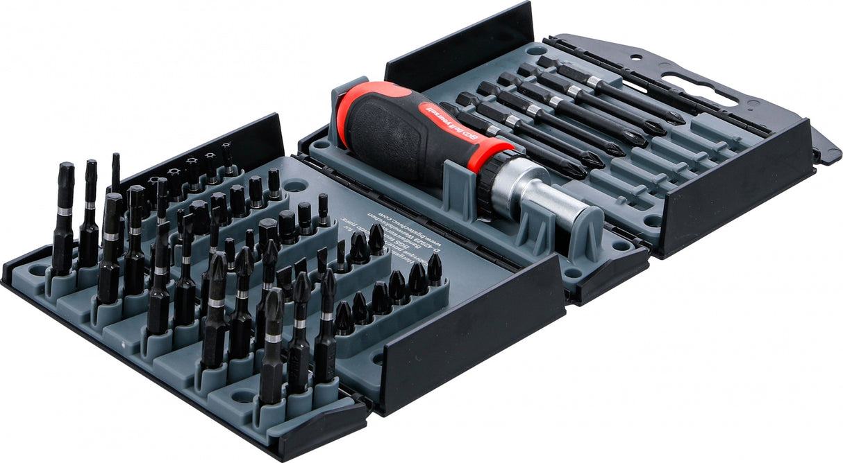 SOCKET AND RATCHET SCREWDRIVER SET, REVERSIBLE | 52 PCS (90106)