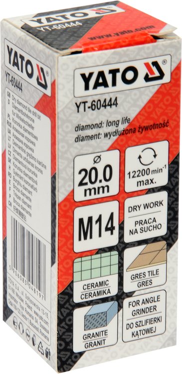 DIAMOND DRILL BIT 20MM FOR ANGLE GRINDER (YT-60444)