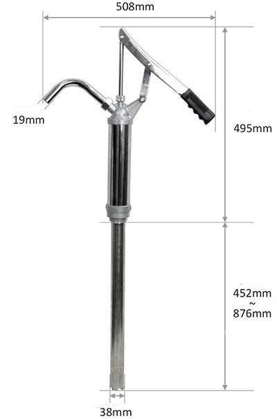 MANUAL LEVER PUMP FOR FUEL/GREASE FROM BARREL (SK79935)