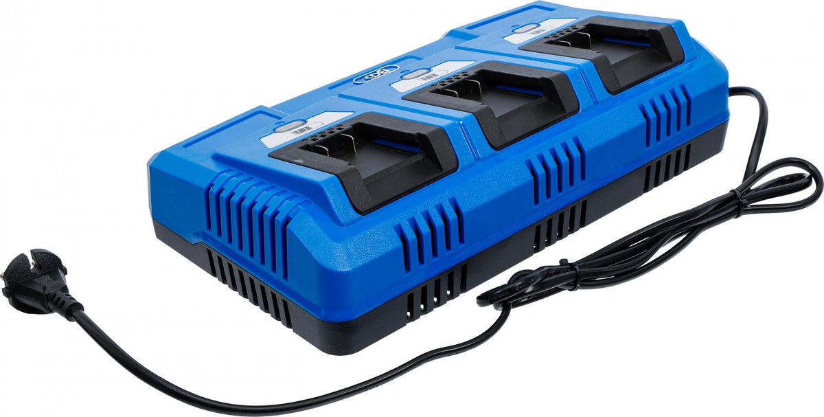TRIPLE 18V BATTERY CHARGING STATION | 3 × 2.5 A | 21V (7385)